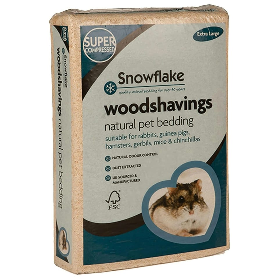image 1 of 3 Bags Extra Large 7.5kg Animal Pet Bedding Wood Shavings With Odour Control Pet Bed For Hamsters