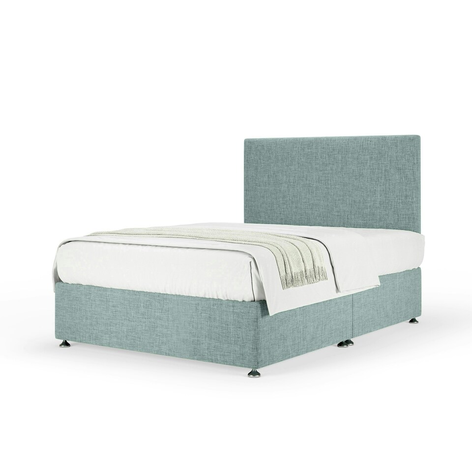 image 1 of Majestic 1000 Pocket Sprung Duckegg Linen Divan Set And Valencia Headboard Small Double