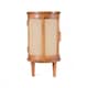 image 2 of Solid Mango Wood Sideboard Buffet Cabinet with Cane Doors & Drawers – Dark Oak Finish Credenza Storage Cabinet, No Veneer Console Table, Fully Assembled with Legs to Attach, Mid Century Modern Furniture