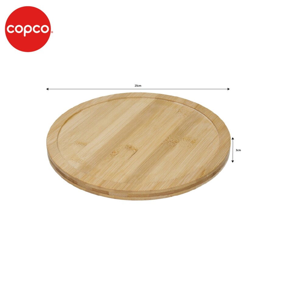 image 1 of Copco Basics Lazy Susan Turntable Natural 25.5cm