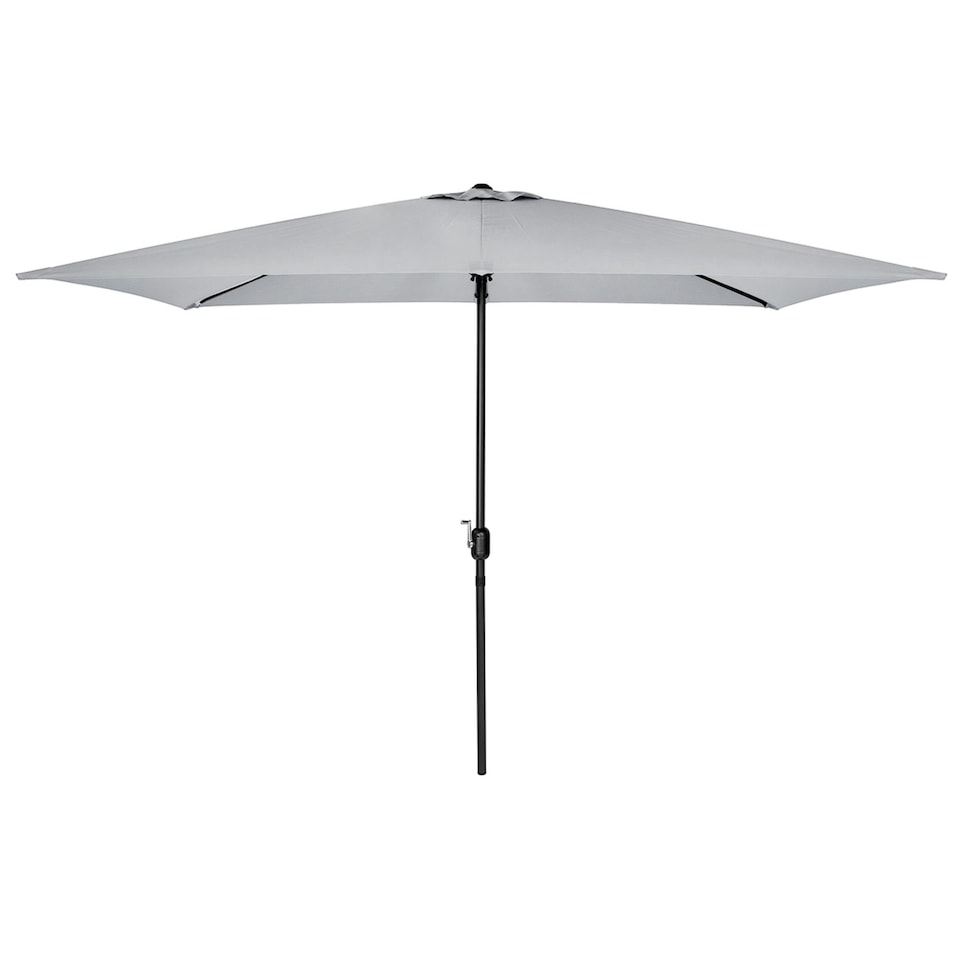 image 1 of Charles Bentley 3m x 2m Rectangular Outdoor Garden Umbrella - Light Grey