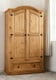 image 8 of Corona 2 Door 1 Drawer Wardrobe - L56.5 x W103.5 x H189 cm - Distressed Waxed Pine | Brown