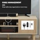 image 5 of HOMCOM TV Stand Cabinet for TVs up to 50" with Sliding Doors, Natural