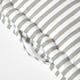 image 4 of Homescapes Cotton Light Grey Thin Stripe Floor Cushion - 40 x 40 cm | Grey | Light Grey | 40 x 40 cm