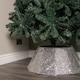 image 3 of 40cm/68cm Silver Fabric Folding Christmas Tree Skirt Decoration with Sequins