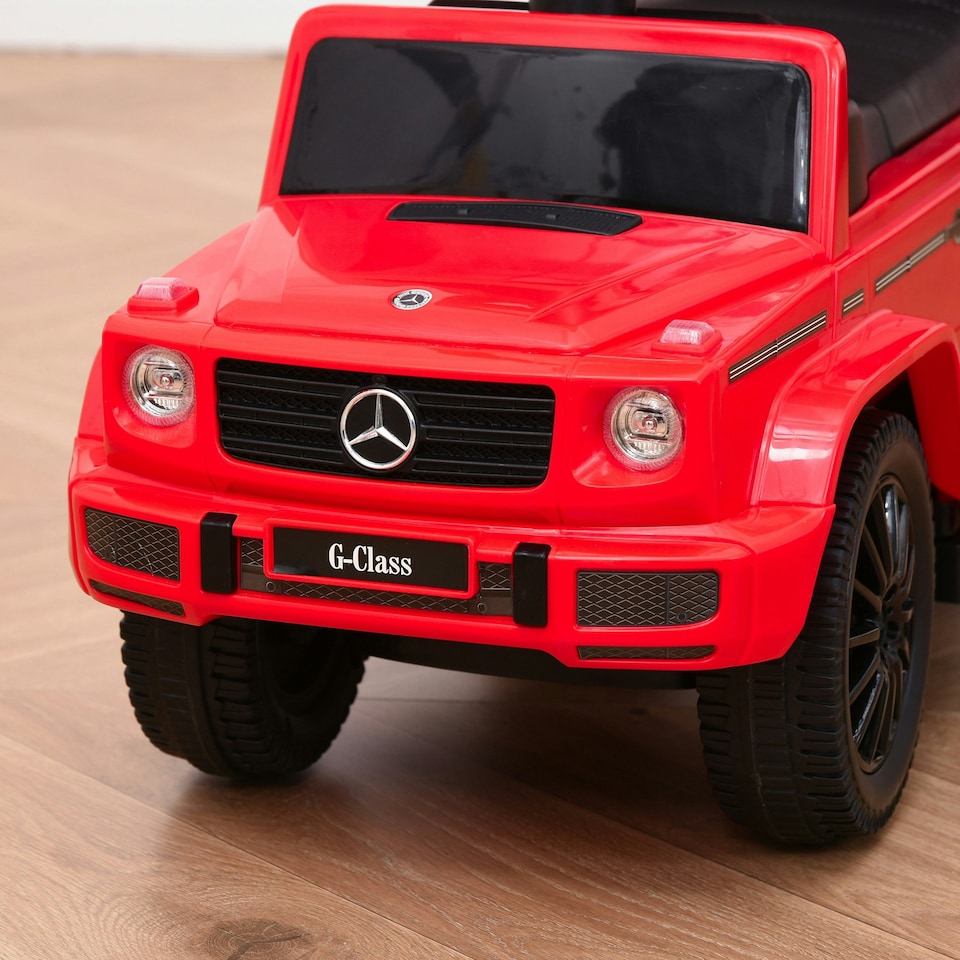 image 1 of HOMCOM Kids Ride-on Push Car 3 in 1 Benz G350 Baby Floor Slider Walker, Red