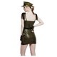 image 4 of Fever Womens/Ladies Role-Play Military Chief Wet Look Costume - Khaki - 4 UK - 6 UK 6