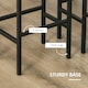 image 5 of HOMCOM Industrial Bar Stools Set of 2, Kitchen Bar Chairs Home Pub Rustic Brown