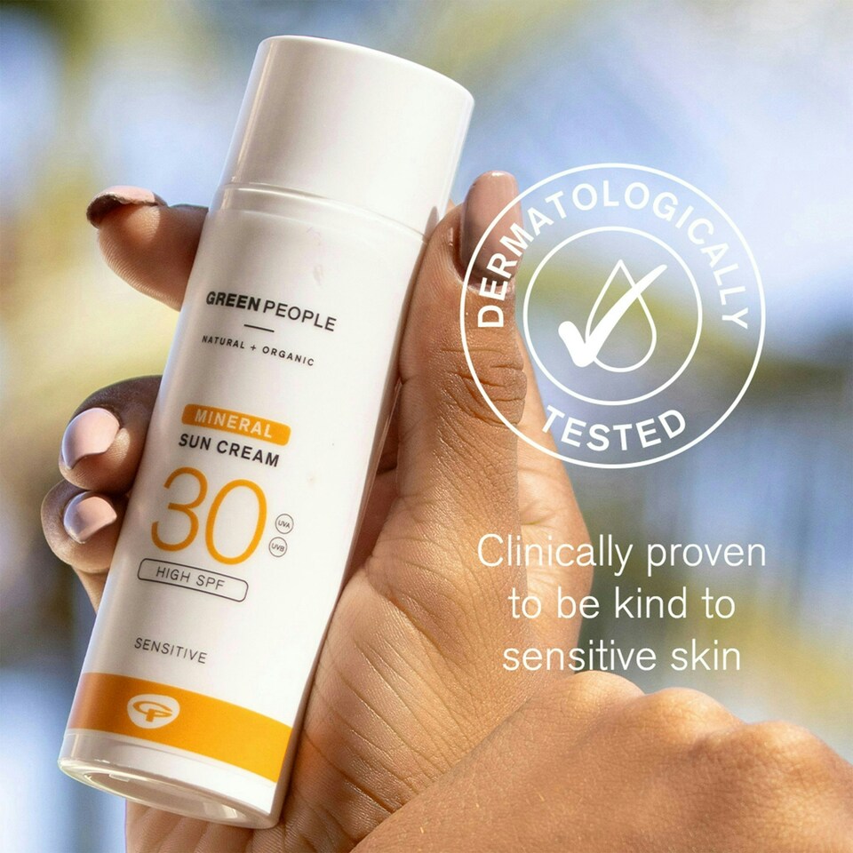 image 1 of Green People Mineral Sun Cream SPF30 with Zinc Oxide - Non Comedogenic, For Face & Body - Organic, Reef Safe & Cruelty Free, 50ml