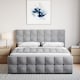 image 4 of Vida Designs Valentina 5ft King Size Ottoman Bed Storage Fabric Upholstered, Light Grey Velvet, 150 x 200cm