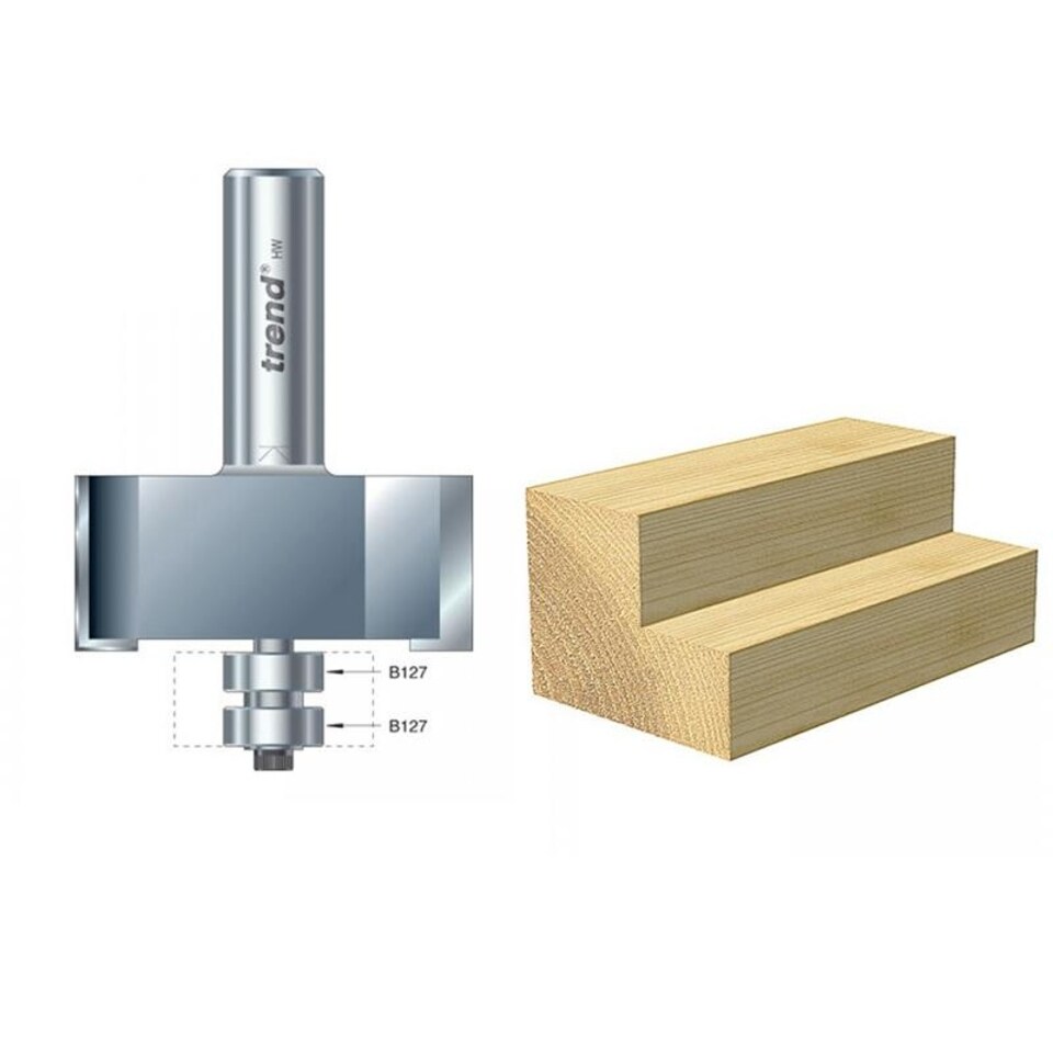 Trend 46/390 X 1/2 Tct Bearing Guided Rebater 22.5mm X 50.8mm | Multi | Multi Colour | One Size | 1