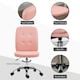 image 5 of Faux Leather Home Office Chair with Adjustable Height, Pink