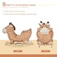 image 6 of HOMCOM Baby Rocking Horse Kids Ride on Giraffe Plush Toy W/ 32 Song Seat Belt