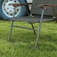 image 9 of Outsunny Folding Chairs Set, Breathable Mesh Fabric Seat, Dark Brown