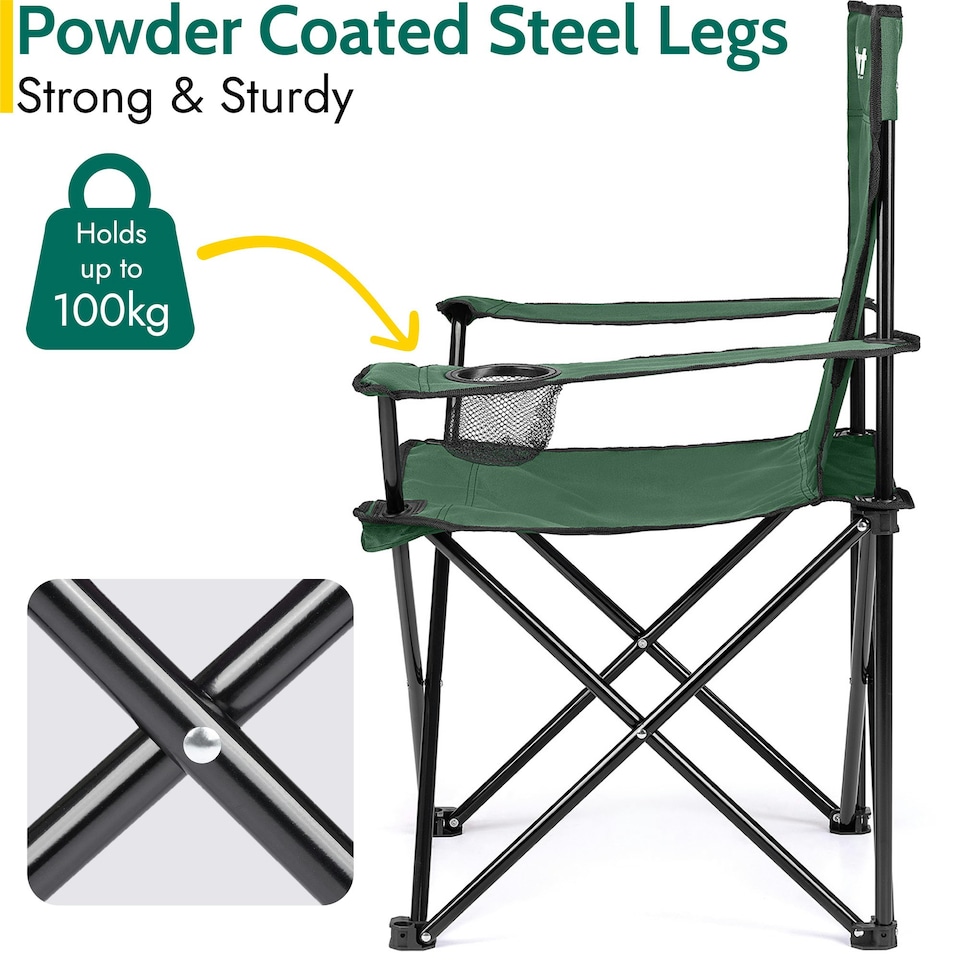 image 1 of Folding Camping Chair - Green