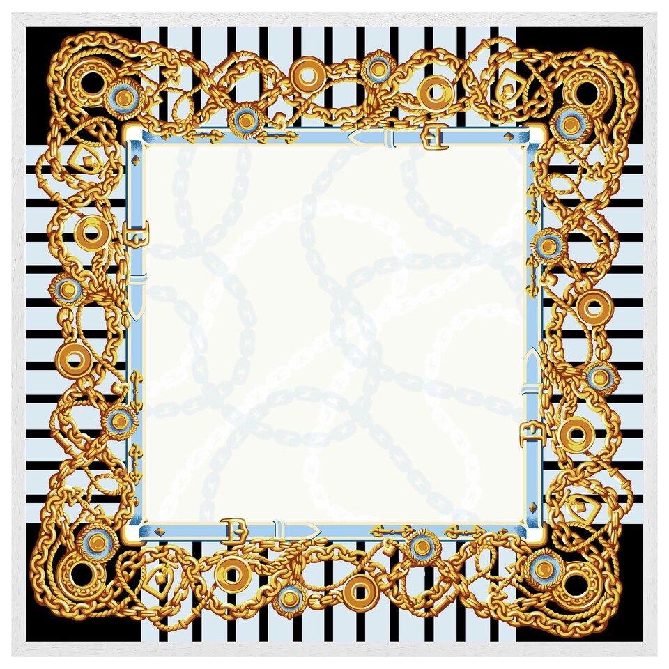image 1 of Golden chains (Picture Frame) White | XS