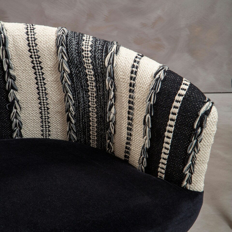 image 1 of Interiors by Premier Cefena Black and White Chair Black