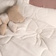 image 3 of OHS Bow Lattice Coverless 7.5 TOG Duvet Bedding Set with Pillowcase | White | Ivory | Single