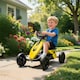 image 2 of AIYAPLAY Pedal Go-Kart for Kids with Silent EVA Wheels, Metal Frame, Yellow