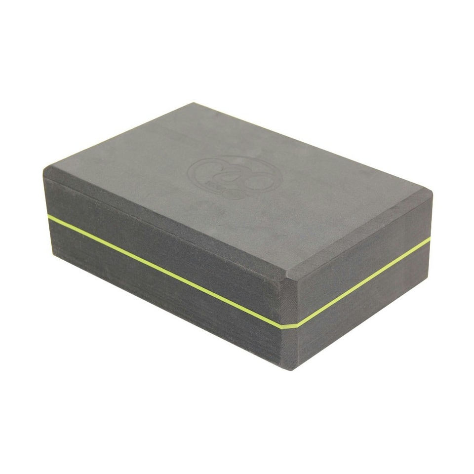 image 1 of Yoga-Mad 369 Yoga Block - Grey/Lime Green - One Size