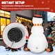 image 4 of Outsunny Blow Up Christmas Inflatables with Flashing Projector Light