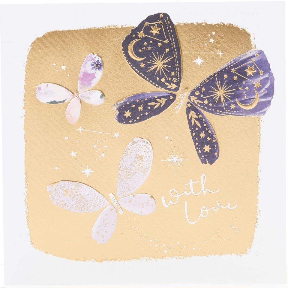image 1 of UK Greetings | Greeting Card for Her/Friend | For All Occasions | Thank you, Birthday, Congralutations | Her, Girls, Women | Butterflies Design | With Envelope
