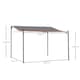 image 5 of Outsunny 4 x 3M Wall Mounted Awning Free Stand Canopy Shade Porch Pergola Cream
