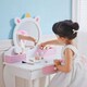 image 7 of ZONEKIZ Kids Dressing Table with Mirror and Stool, Drawer, Storage Boxes - White | White | Pink