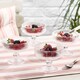 image 1 of Set of 4 Luxury Ribbed Glass Footed Dessert Bowls Wedding Decorations Ideas 300ml | Clear | Clear | Medium | 4
