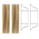 image 4 of Living and Home Industrial 2 Tier Floating Wall Shelves for Home Decor | Brown