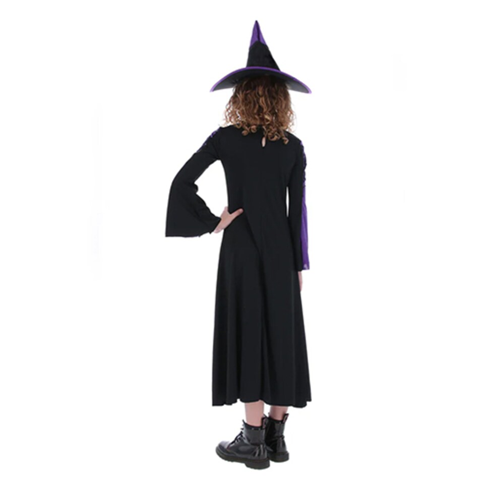 image 1 of Bewitched Purple Witch Girls Fancy Dress Costume Kids Small - Age 4-6
