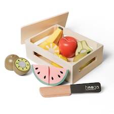 Hooga Playroom Chopping Play Food - Wooden Play Fruit