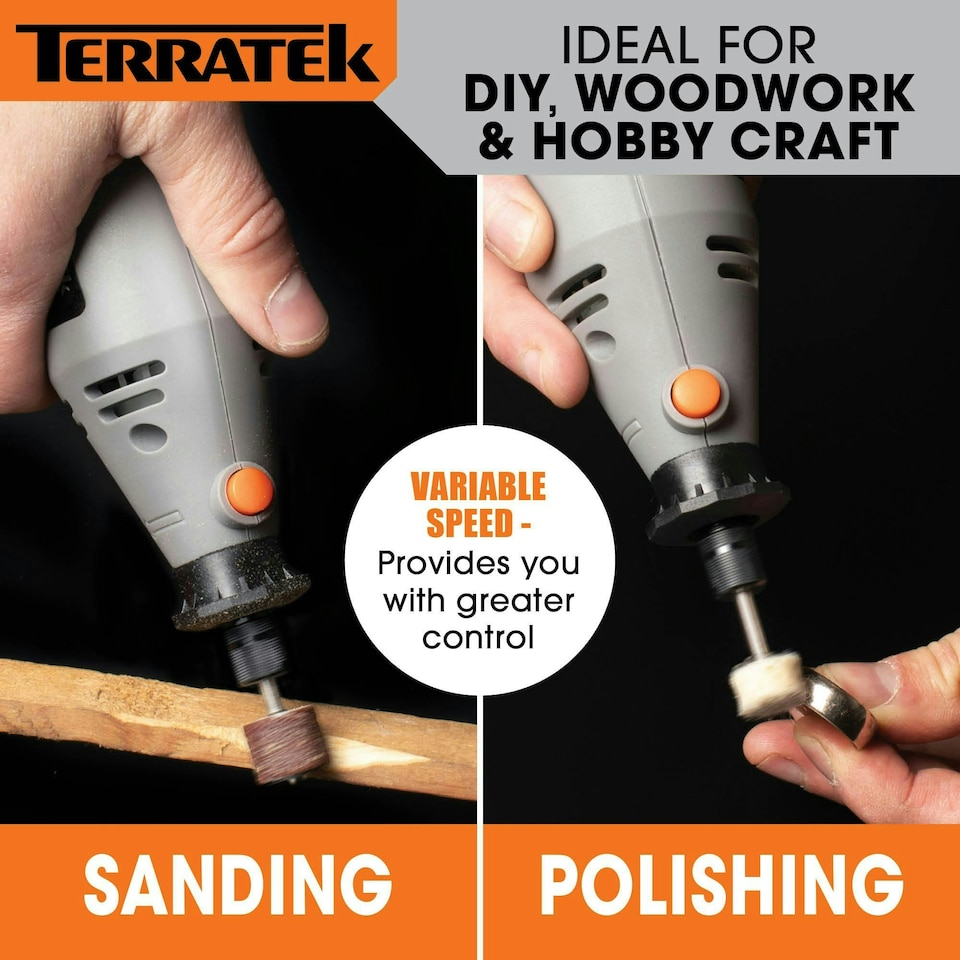 image 1 of Terratek Rotary Multi Tool 120pcs (Dremel Compatible with Carry Case)