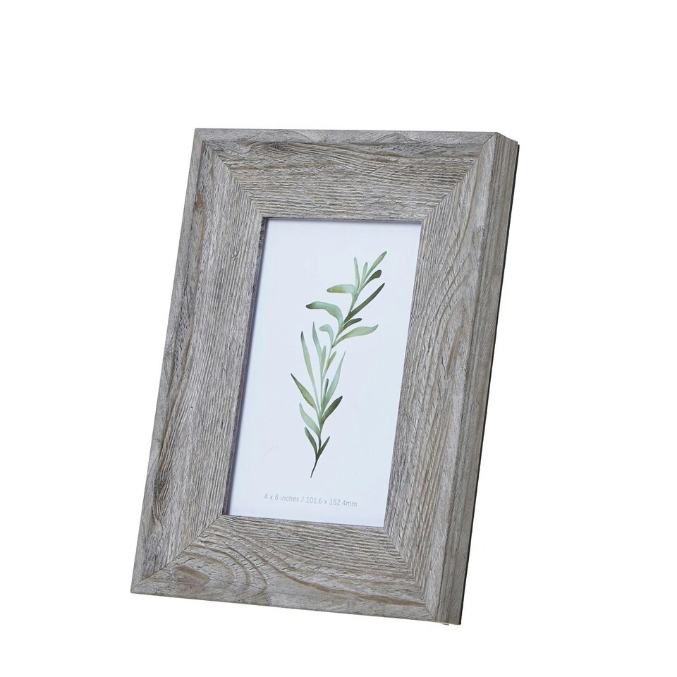 image 1 of Hill Interiors Washed Photo Frame - Grey - 6cm x 4cm