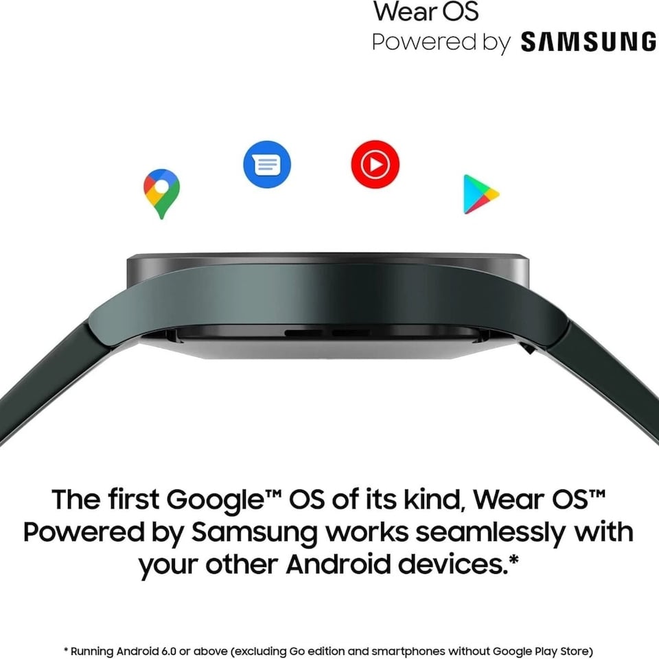 image 1 of Samsung Galaxy Watch4 44mm Silver Smartwatch - Bluetooth, GPS, Wear OS