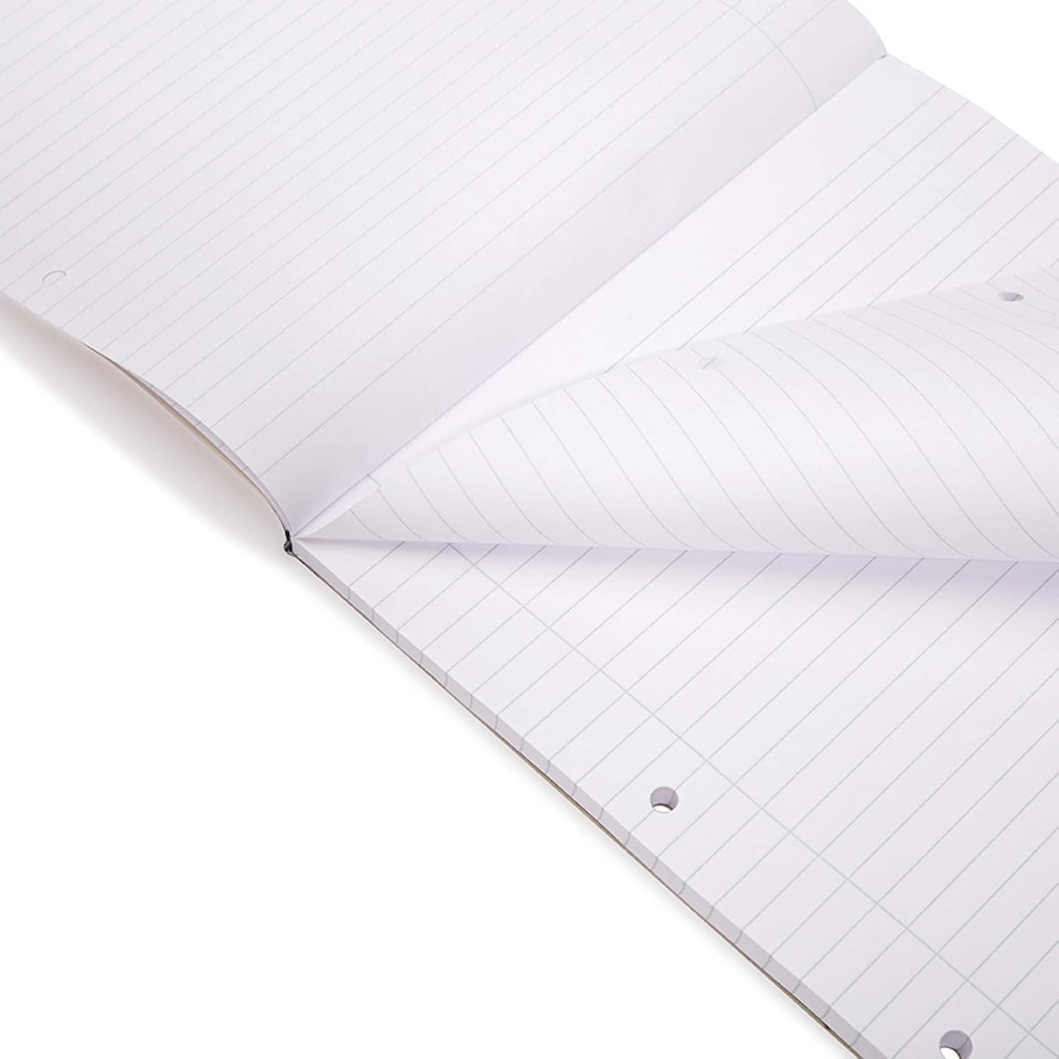 image 1 of Rhino 160 Page 8mm Lined White Top Binding Refill Pad A4 10 Pack