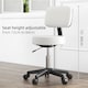 image 7 of HOMCOM Beautician's Swivel Salon Chair with Padded Seat Back 5 Wheels Adjustable Height Salon Hairdressers Tattoo Spa Rolling Cushion Professional 48cm White