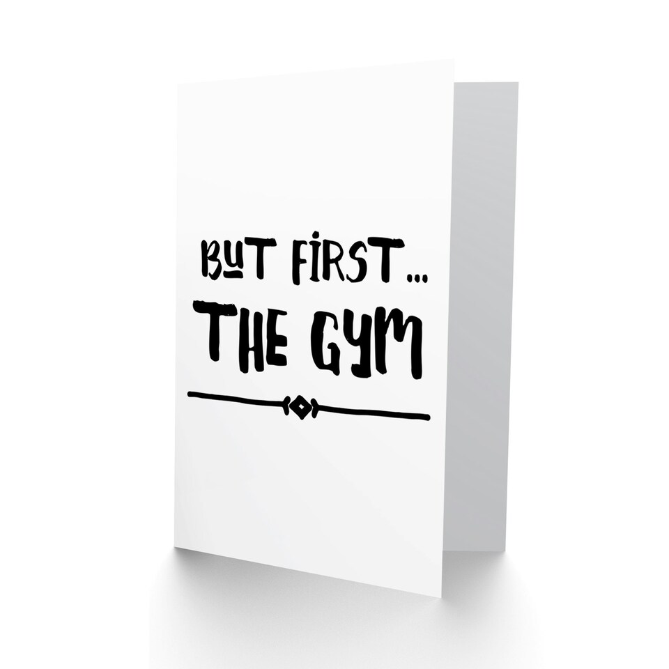 image 1 of But First The Gym Fitness Lover Card