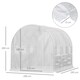 image 7 of Outsunny 3 x 2 x 2m Polytunnel Green House w/ UV-resistant PE Cover, Green