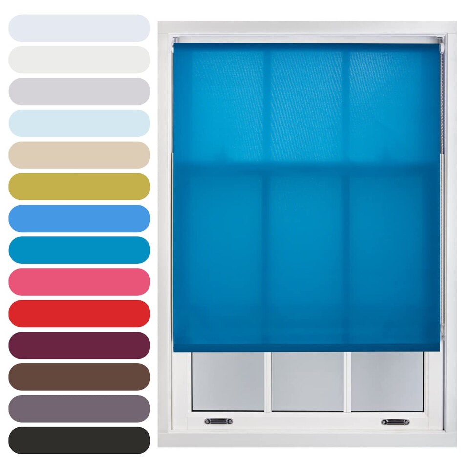 image 1 of 115cm Wide Daylight Roller Blind 165cm Drop | Blue | Teal