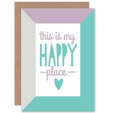 This Is My Happy Place Pastel Colour Modern Thank You Card