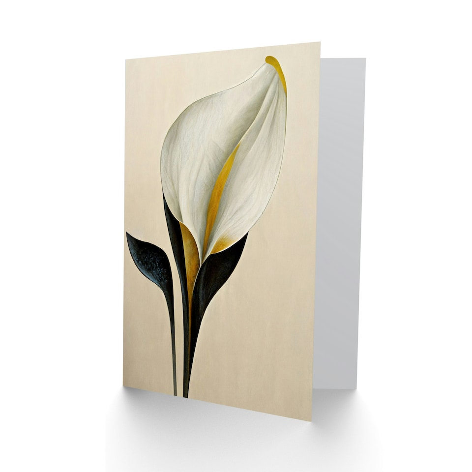 image 1 of Mothers Day Card Elegant Simple Calla Lily Sympathy Card