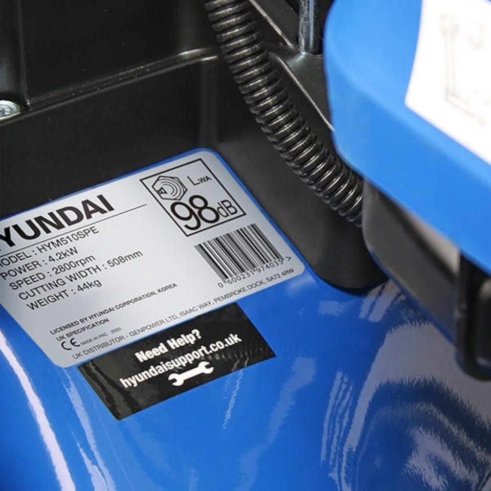 image 1 of Hyundai 20"/51cm 196cc Electric-Start Self-Propelled Petrol Lawnmower | HYM510SPE