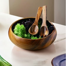 Interiors By Premier Decorative Large Round Salad Bowl, Functional Salad Bowl For Kitchen, Traditional Decorative Bowl For Diet