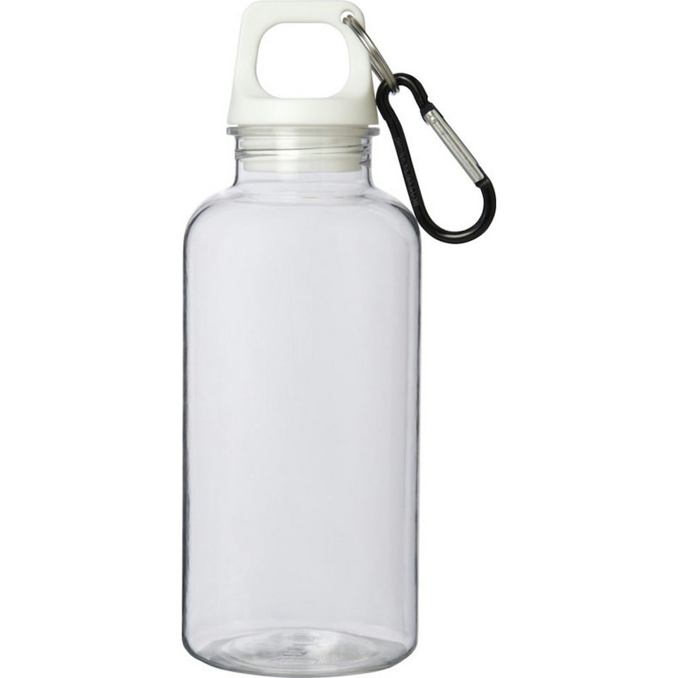 image 1 of Oregon Recycled Plastic 400ml Carabiner Water Bottle - White - One Size
