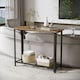 image 8 of HOMCOM 2-Tier Console Table Side Table w/ Mesh Shelf Entryway Hallway Furniture Brown | Rustic Brown, Black