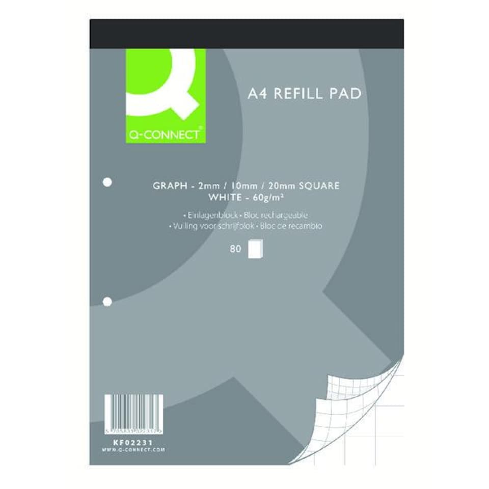 image 1 of Pack of 6 A4 Graph Refill Pads 80 Sheet