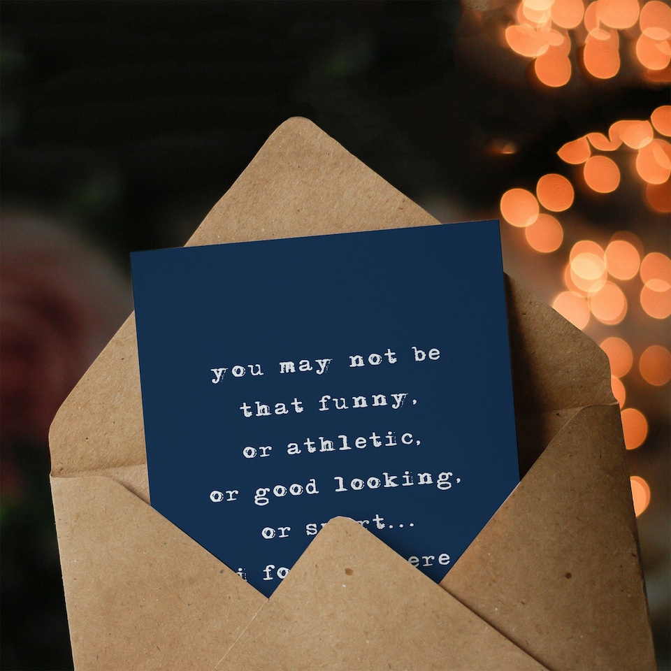 image 1 of Not Smart Athletic Good Looking Him Joke Funny Birthday Card