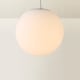 image 4 of ValueLights Metropolis Silver Globe Ceiling Pendant Shade & Bulb