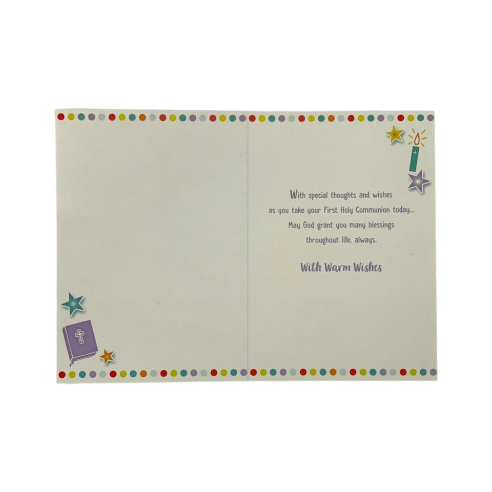 image 1 of For Son First Holy Communion Religious Greeting Card